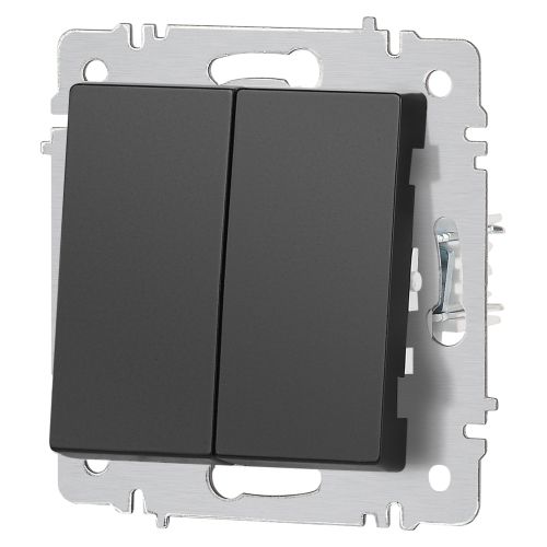  Выключатель 2-кл. СП Accent 6-104-05 10А IP20 250В AL/CU антрацит Intro Б0063488 фото в каталоге от BTSprom.by