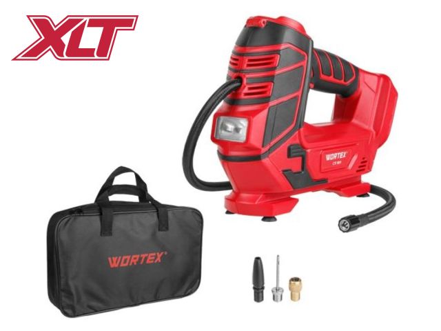 аккум. компрессор wortex cti 1811 в кор. all1 xlt solo 18 в, 11 бар, 12 л/мин (160 psi / 1100 кпа, цифровой манометр, 600 мм шланг, подсветка) 1325445 от BTSprom.by