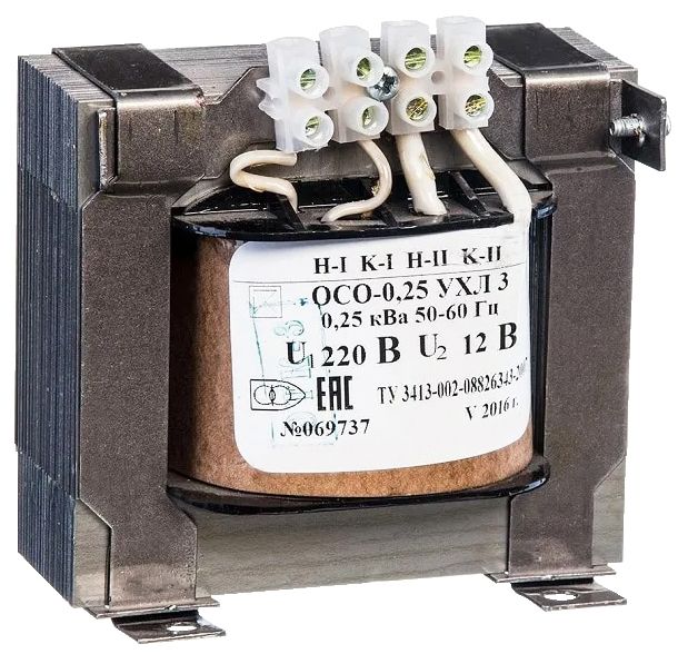 трансформатор осо-0.25 ухл3 220/12. ip00 электротехник et051618 от BTSprom.by