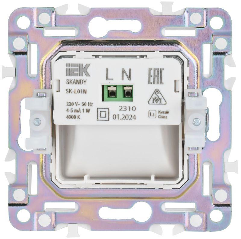  Подсветка светодиодная SKANDY встраив. SK-L01N никель IEK SK-FL20-K50 фото в каталоге от BTSprom.by