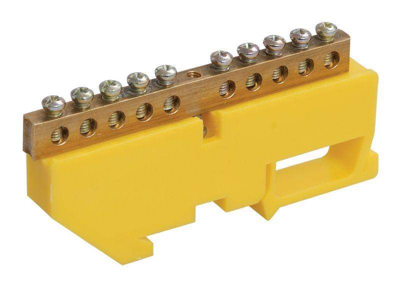 шина pe "земля" на din-изоляторе шни-6х9-24-д-ж iek ynn10-69-24d-k05 от BTSprom.by