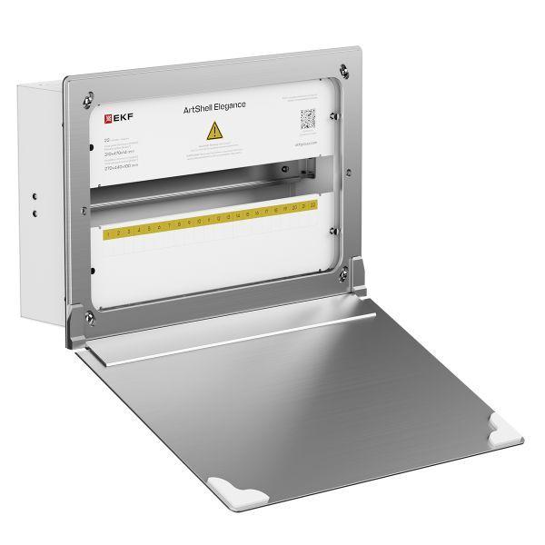  Корпус ArtShell Elegance силовой встраив. 22мод. серебр. метал. дверь EKF artshell-e-22p-sm фото в каталоге от BTSprom.by