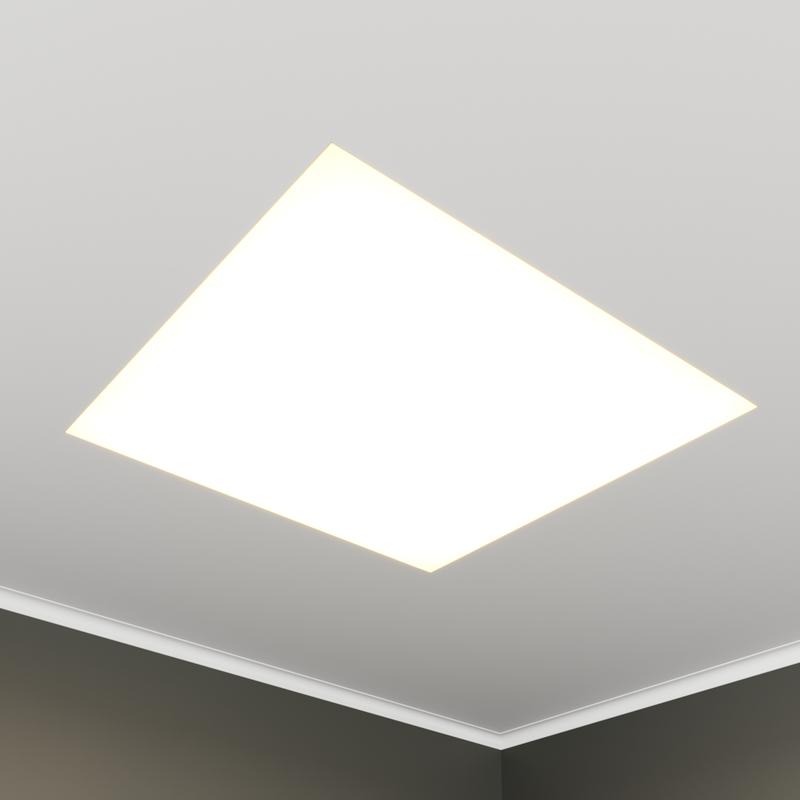 светильник светодиодный rve-lbx-box-746-vg 78вт 4000к 746х746х110мм квадрат встраив. под шпаклевку бел. rvelektro rve00003395 от BTSprom.by