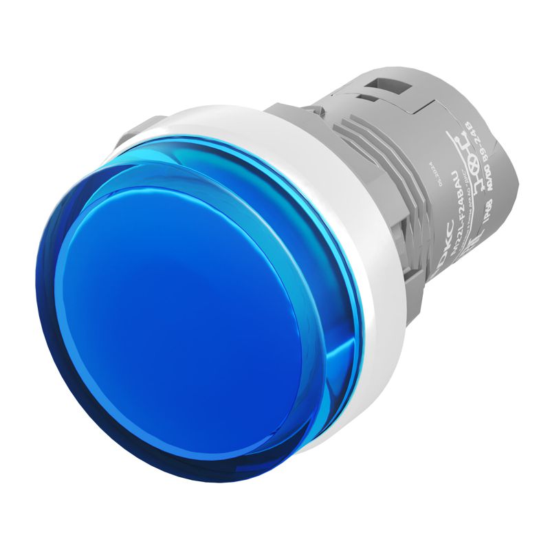 лампа сигнальная со встроенным диодом 9-24в алюм. кольцо зажим push-in син. dkc m22l-f24bau от BTSprom.by