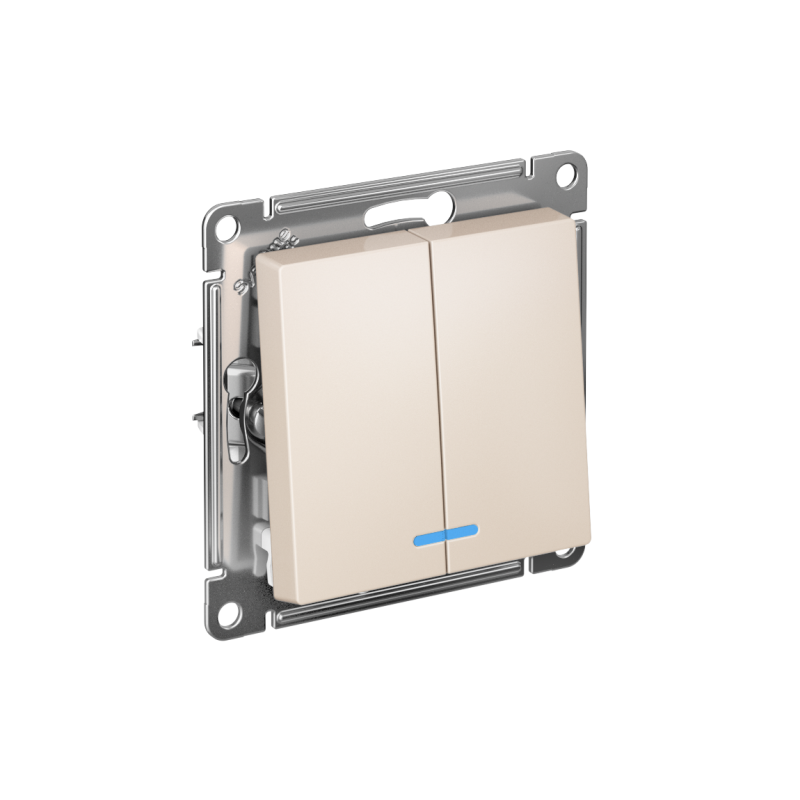 выключатель 2-кл. сп atlasdesign 10а ip20 (сх. 5а) 10ax с подсветкой механизм беж. se atn000253 от BTSprom.by