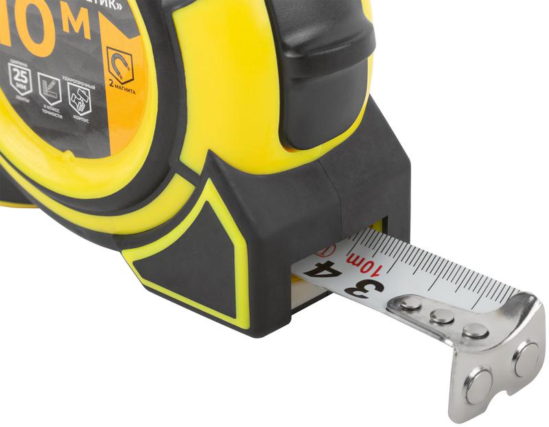  Рулетка Магнетик 10мх25мм MOS 17047М фото в каталоге от BTSprom.by