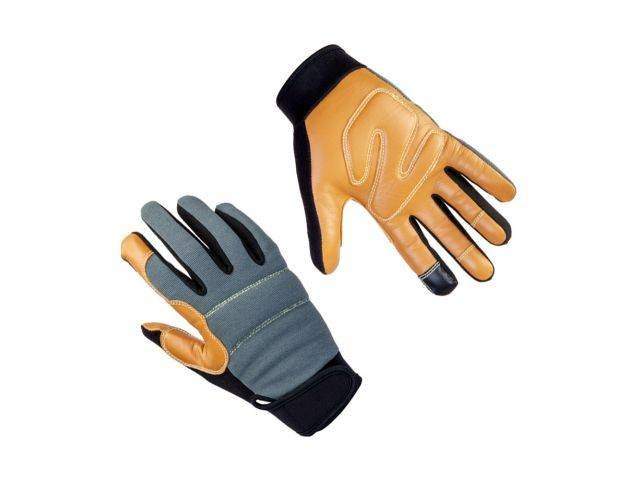 перчатки виброзащитные из кожи, р-р 10/xl, черно-желтые, jetasafety (jeta safety) от BTSprom.by