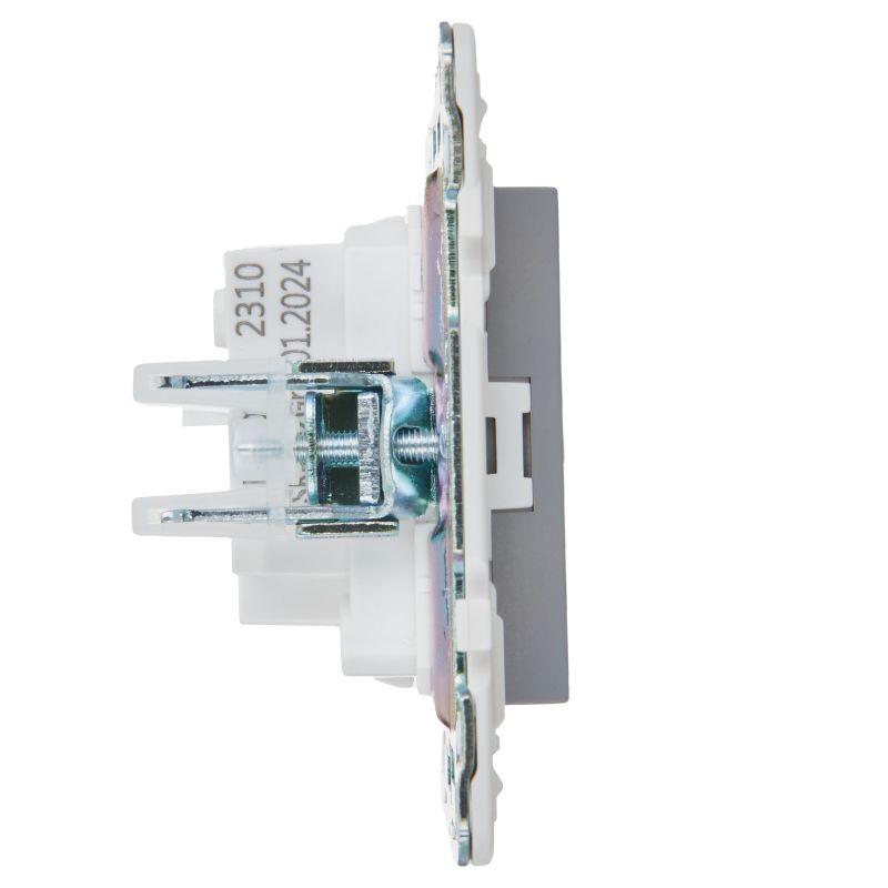  Розетка SKANDY 10А без заземл. без защ. шторок SK-R02Gr сер. IEK SK-R10-10-K03 фото в каталоге от BTSprom.by