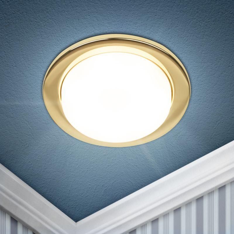 светильник kl70 gd /1 под лампу gx53 тонкий 220в 13вт зол. эра б0048954 от BTSprom.by