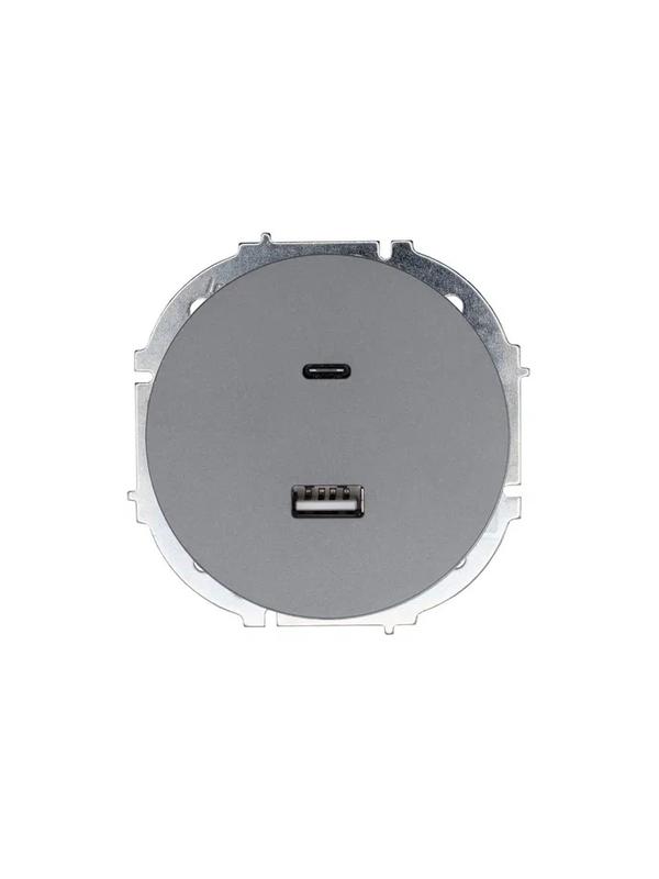 розетка 1-м сп osen tc+ usb разъем механизм сер. матов. lezard 743-7488-192tc от BTSprom.by