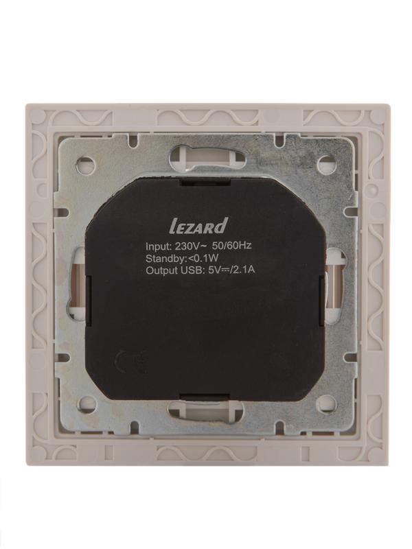  Розетка 1-м СП Rain 16А с заземл. + USB разъем бел. LEZARD 703-0202-181 фото в каталоге от BTSprom.by