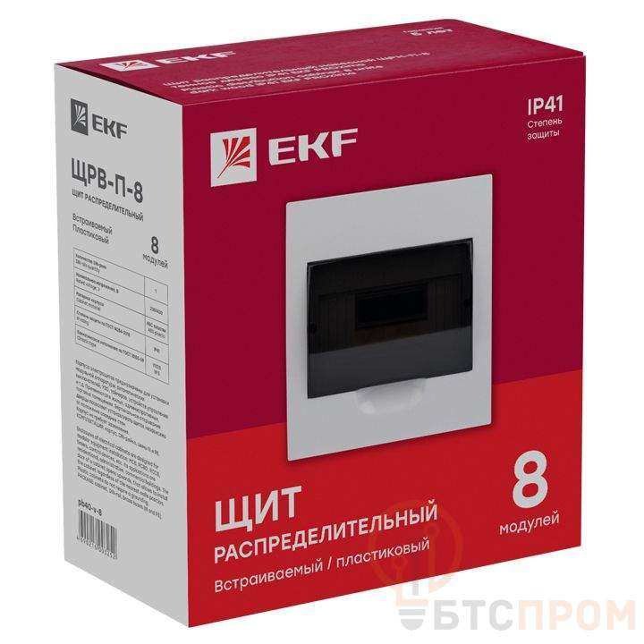  Щит распред. ЩРВ-П-8 IP40 EKF pb40-v-8 фото в каталоге от BTSprom.by