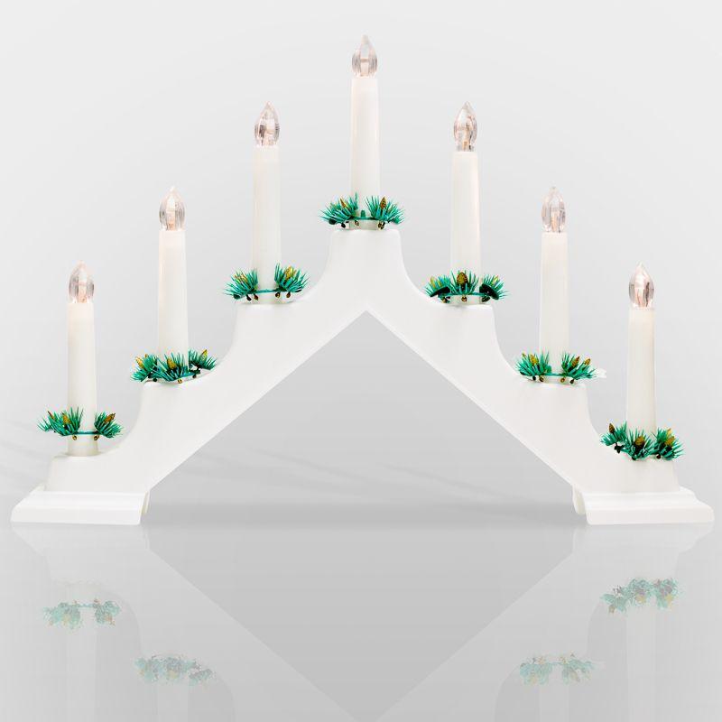 горка новогодняя 7 свечек (7led) тепл. бел. 0.5вт 220-240в ip20 бел. neon-night 501-081 от BTSprom.by