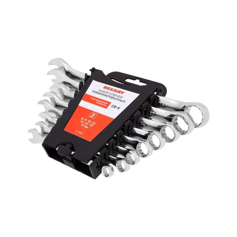  Набор ключей комбинированных 8-19мм 8 предметов Rexant 12-5841 фото в каталоге от BTSprom.by