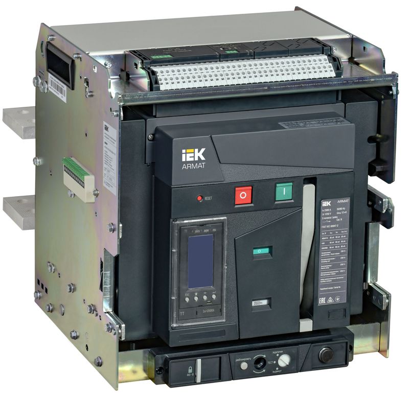 выключатель автоматический воздушный 3п e 2500а 85ка выдвижной tt с акс. armat iek ar-acb-3ve-085-2500a-ttcf от BTSprom.by