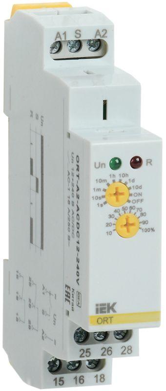 реле задержки включения ort 2 контакта 12-240в ac/dc iek ort-a2-acdc12-240v от BTSprom.by