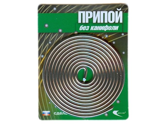 припой пос 61 проволока, спираль ф2мм (без канифоли. длина 1 м.) (векта) 30212 от BTSprom.by