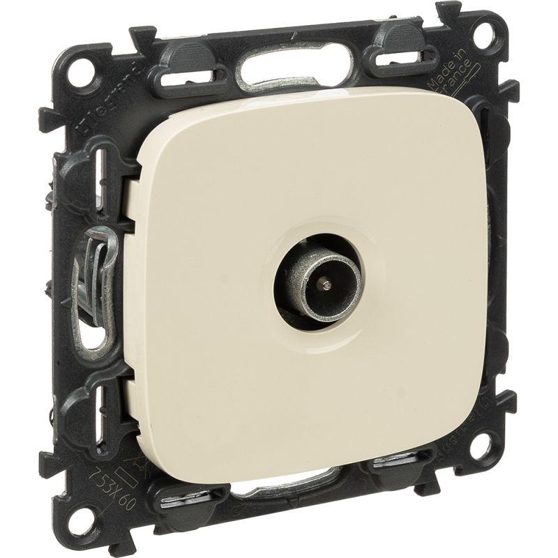  Розетка телевизионная оконечная TV 1-м Valena Allure 10дБ 0-862МГц с лицев. панелью механизм сл. кость Leg 753860 фото в каталоге от BTSprom.by