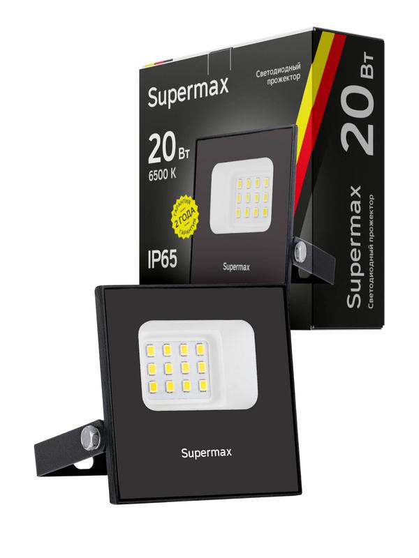  Прожектор светодиодный Supermax SPR 20Вт 6500К 2000лм IP65 КОСМОС S_PR_LED_20 фото в каталоге от BTSprom.by