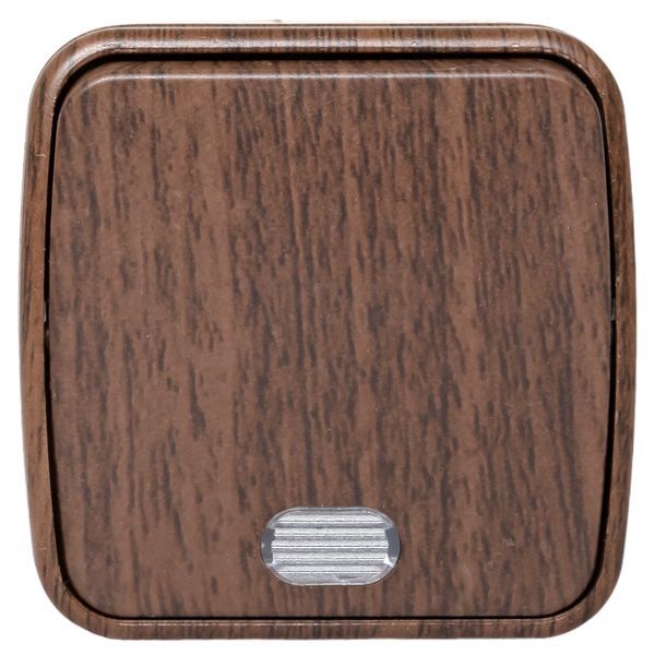  Выключатель 1-кл. 2п ОП Минск 10А IP20 с индикатором темн. дерево EKF EGV10-121-40 фото в каталоге от BTSprom.by