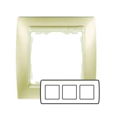 рамка 3-м simon82 матов. шампань/метал. simon 82934-34 от BTSprom.by