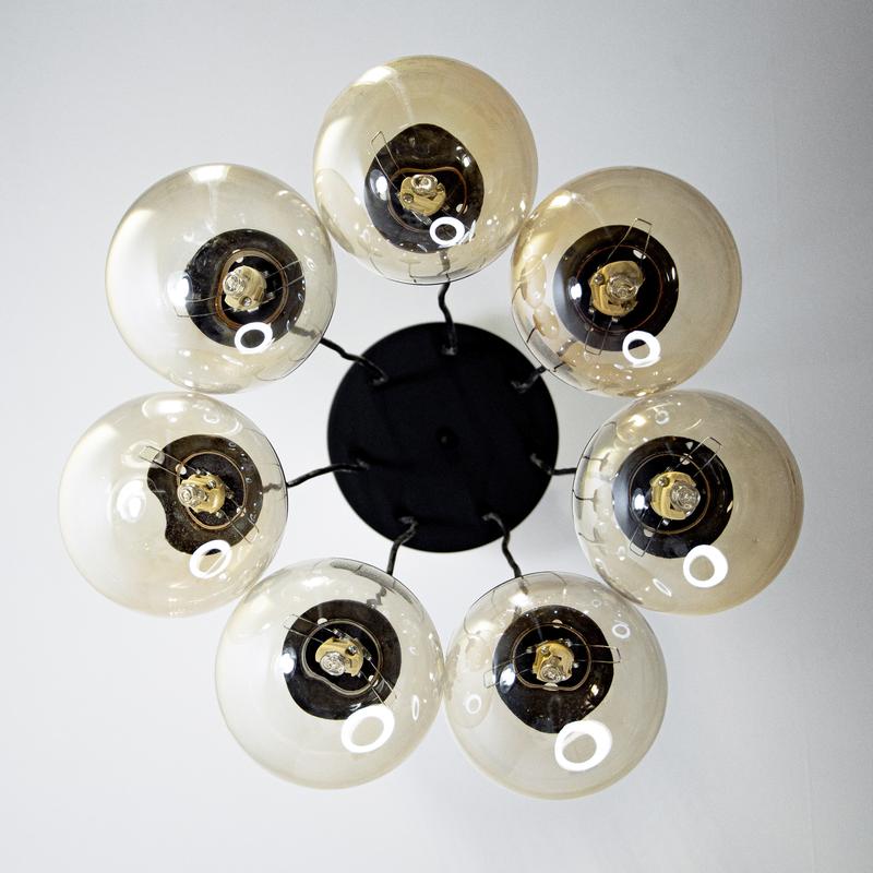  Светильник НСБ 01-7х25-102 "Гроздь" G9 прозр. корич./шнур черн./осн. черн. (инд.упак.) Элетех 1005404103 фото в каталоге от BTSprom.by