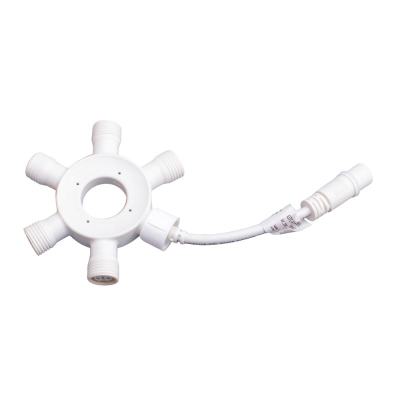 соединитель для гирлянд f90rpo utc-f90 y6 white круговой 1 вход - 5 выходов бел. uniel ul-00013231 от BTSprom.by