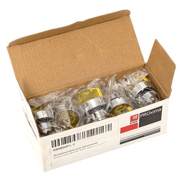  Механизм переключателя исполнительный ХB4 желт. на 3 положения с фиксацией с подсветкой с короткой ручкой PROxima EKF XB4BD3FL-Y фото в каталоге от BTSprom.by