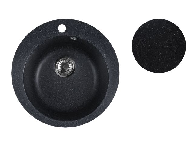 мойка кухонная из искусственного камня point оникс 495х495 мм, av engineering ave495495bka от BTSprom.by