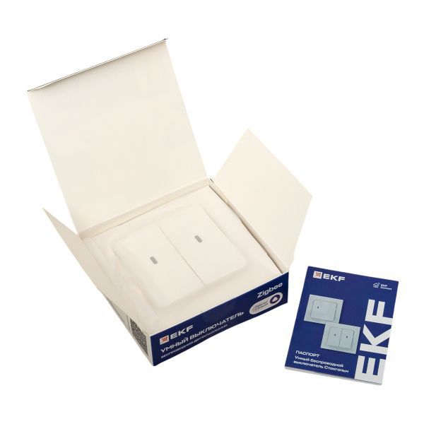  Выключатель 2-кл. Стокгольм Умный беспроводной бел. Zigbee Сonnect EKF RCV-ST2-WS-ZB фото в каталоге от BTSprom.by