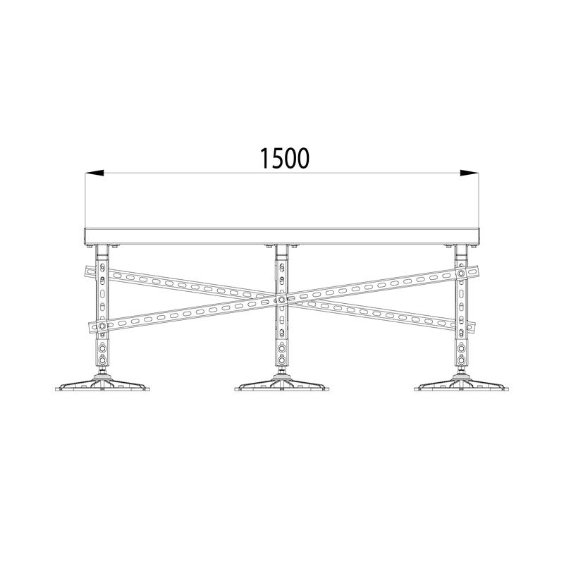  Конструкция опорная для установки оборудования TECHNORAPTOR FOOT 1500х1500 тип 3 HD КМ TR0233 фото в каталоге от BTSprom.by