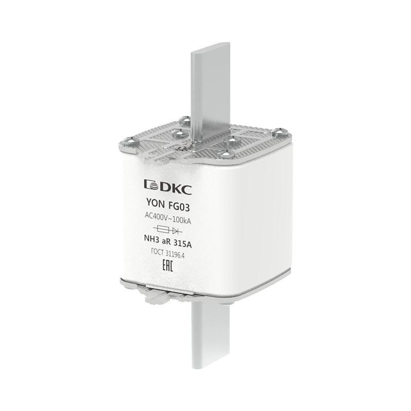 предохранитель yon ножевого типа fg3 315а 400в хар-ка ar dkc 1fg03-0315-400v-ar от BTSprom.by