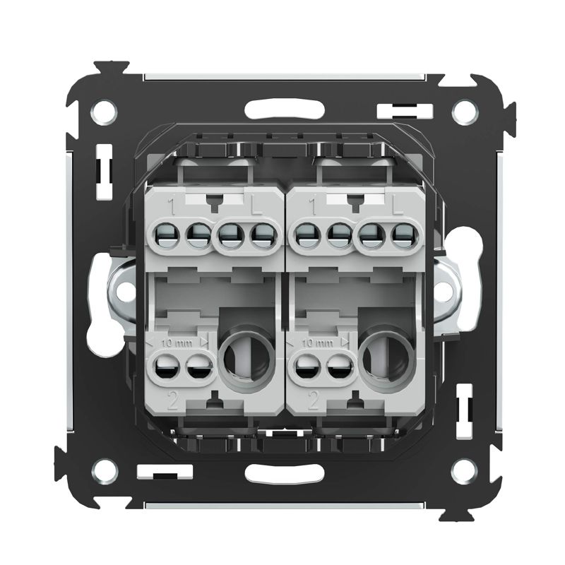  Переключатель 2-кл. 2мод. СП Avanti "Закаленная сталь" 16А сер. DKC 4404114 фото в каталоге от BTSprom.by