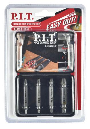 набор экстракторов для шурупов № 1; 2; 3; 4 (пластик. кейс) (4 предмета) p.i.t. atam01-0003 от BTSprom.by