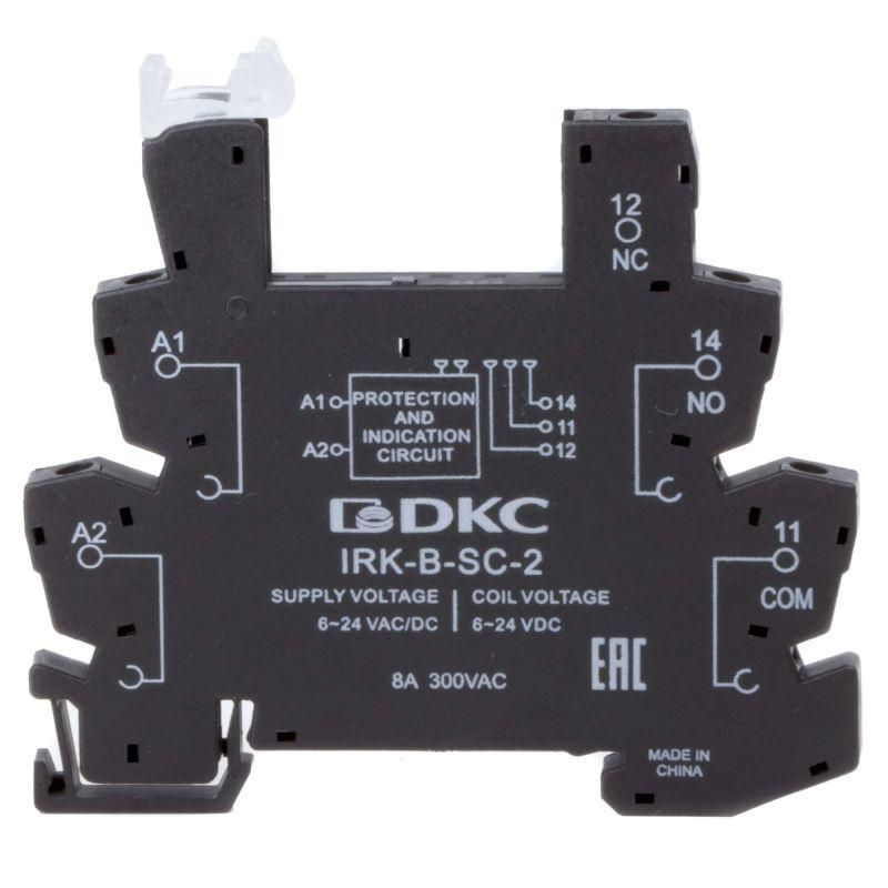 колодка ультратонкая для реле ris вх. напр. 48в ac/dc винт. клеммы dkc irk-b-sc-3 от BTSprom.by