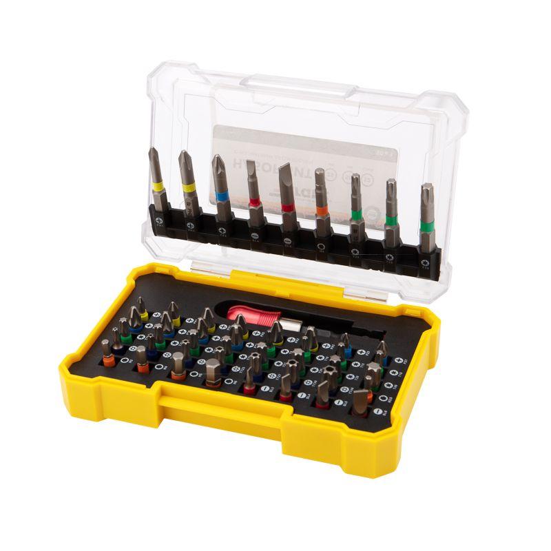  Набор бит с магнитным держателем 25-50мм 49шт пластик. коробка Kranz KR-92-0462 фото в каталоге от BTSprom.by