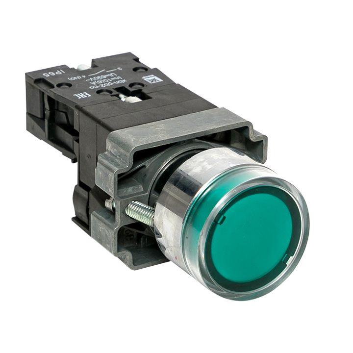 кнопка ba31 с подсветкой 230в зел. no ip65 proxima ekf xb2-bw31-230-65 от BTSprom.by