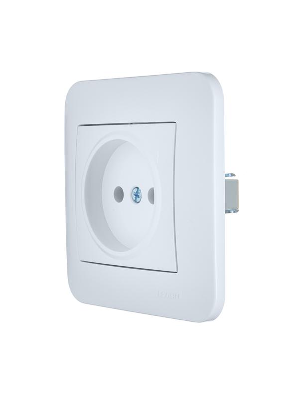  Розетка 1-м СП ASTI 16А IP20 без заземл. термопласт в сборе бел. LEZARD 7081-0202-121B фото в каталоге от BTSprom.by