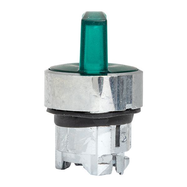  Механизм переключателя исполнительный XB4 IP65 на 2 положения возвратный без фиксации с подсветкой с короткой ручкой зел. EKF XB4BD2L-G-65 фото в каталоге от BTSprom.by