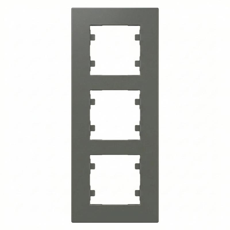 рамка 3-м вертикальная karea rizz дым. makel 88050708 от BTSprom.by