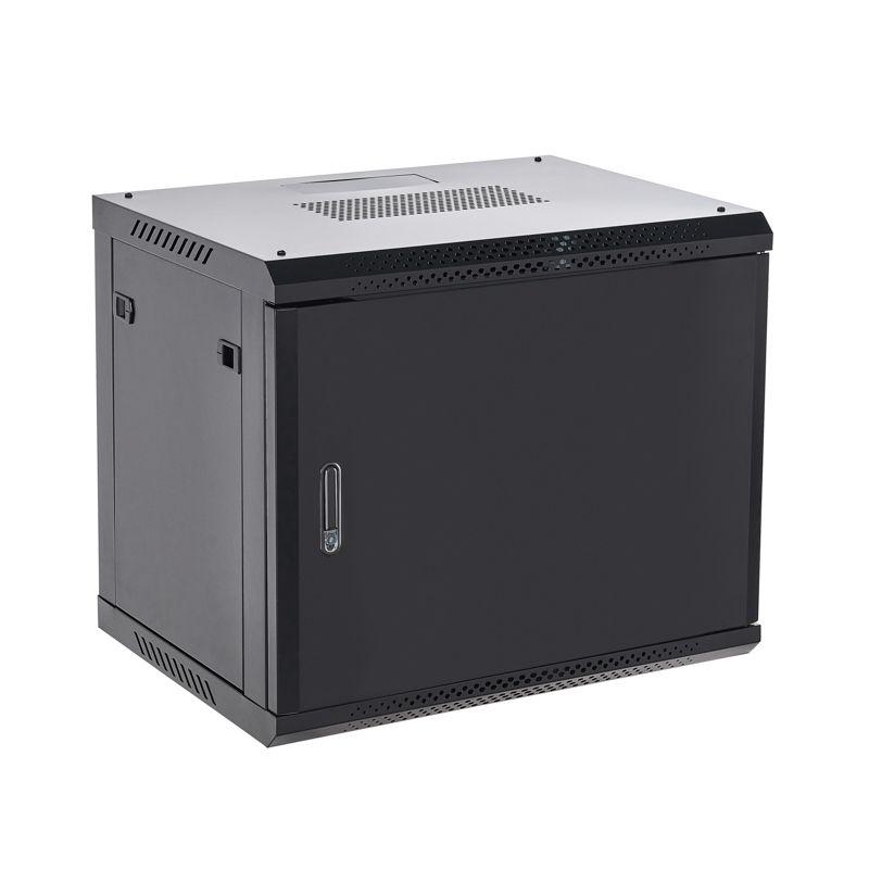 шкаф телекоммуникационный настен. 19дюйм 12u 600х600мм дверь метал. с задн. стенкой разборный ral9005 черн. rexant 04-1266-122 от BTSprom.by