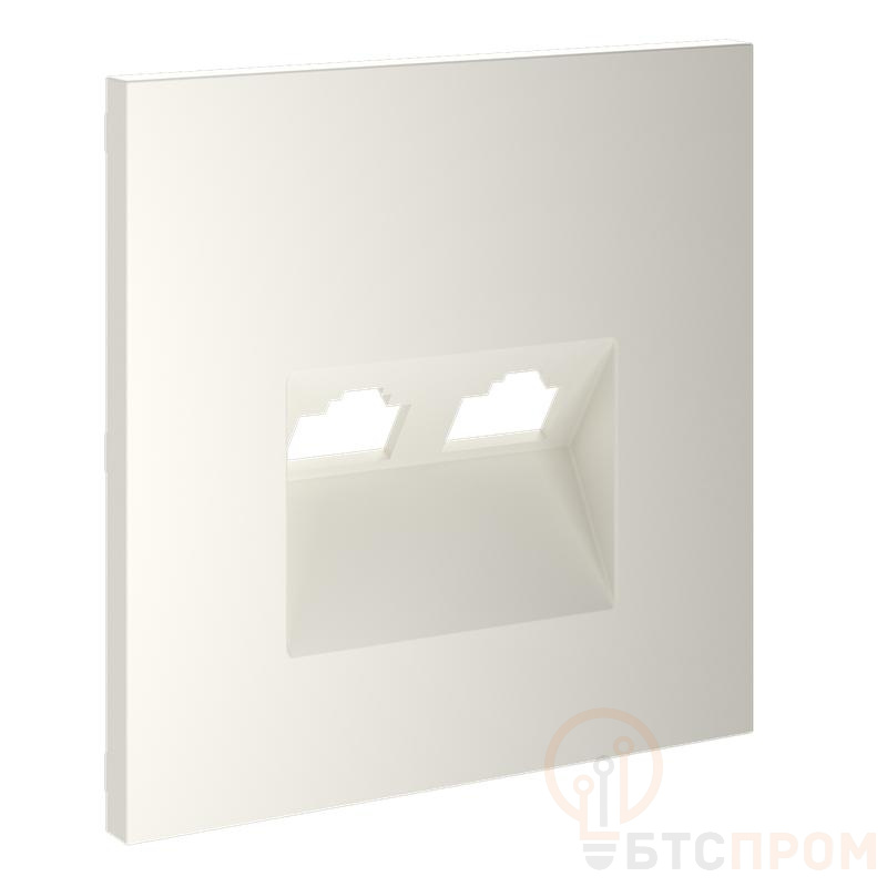  Накладка для розетки компьютерной двойной RJ45+RJ45 кат.6 S70 хлопок Voltum VLS001413 фото в каталоге от BTSprom.by