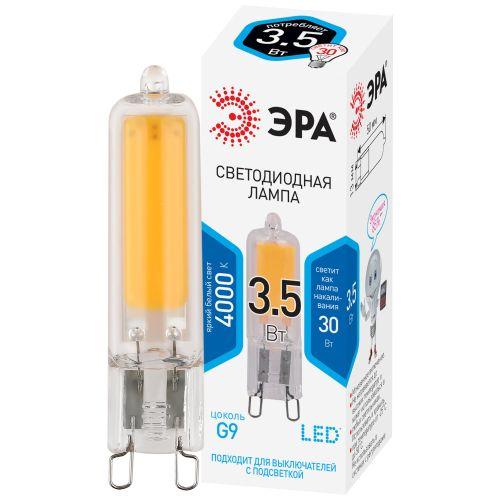 лампа светодиодная std led jcd-3.5w-gl-840-g9 jcd 3.5вт капсульная 4000к нейтр. бел. g9 эра б0049084 от BTSprom.by