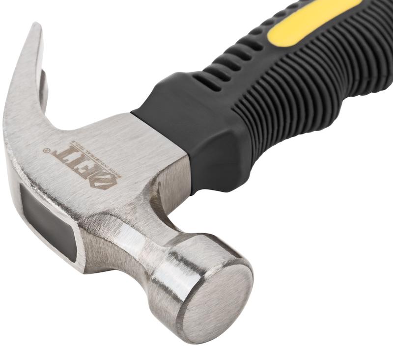  Молоток-гвоздодер укороченный 25мм 225г фибергласовая обрезиненная ручка FIT 44770 фото в каталоге от BTSprom.by