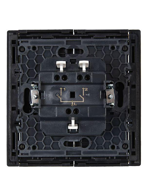  Выключатель 2-кл. СП FORTE&PIANO 10А FP105 черн. IEK FP-V20-0-10-1-K02 фото в каталоге от BTSprom.by