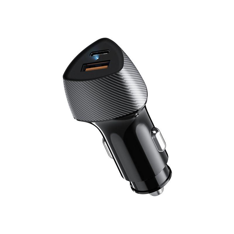 устройство зарядное автомобильное с двумя портами usb-a qc 3.0 + usb-c pd 20вт со световой индикацией черн. rexant 16-0241 от BTSprom.by