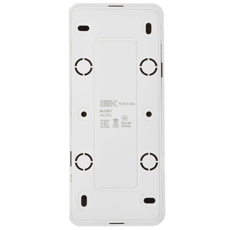  Розетка 3-м ОП GLORY РС23-3-ХБм 16А с заземл. без защ. шторок бел. матов. IEK ERH31-K01M-16 фото в каталоге от BTSprom.by