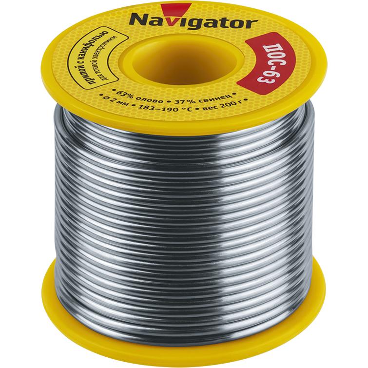 припой 93 788 nem-pos05-63k-2-k200 (пос-63 катушка 2мм 200г) navigator 93788 от BTSprom.by