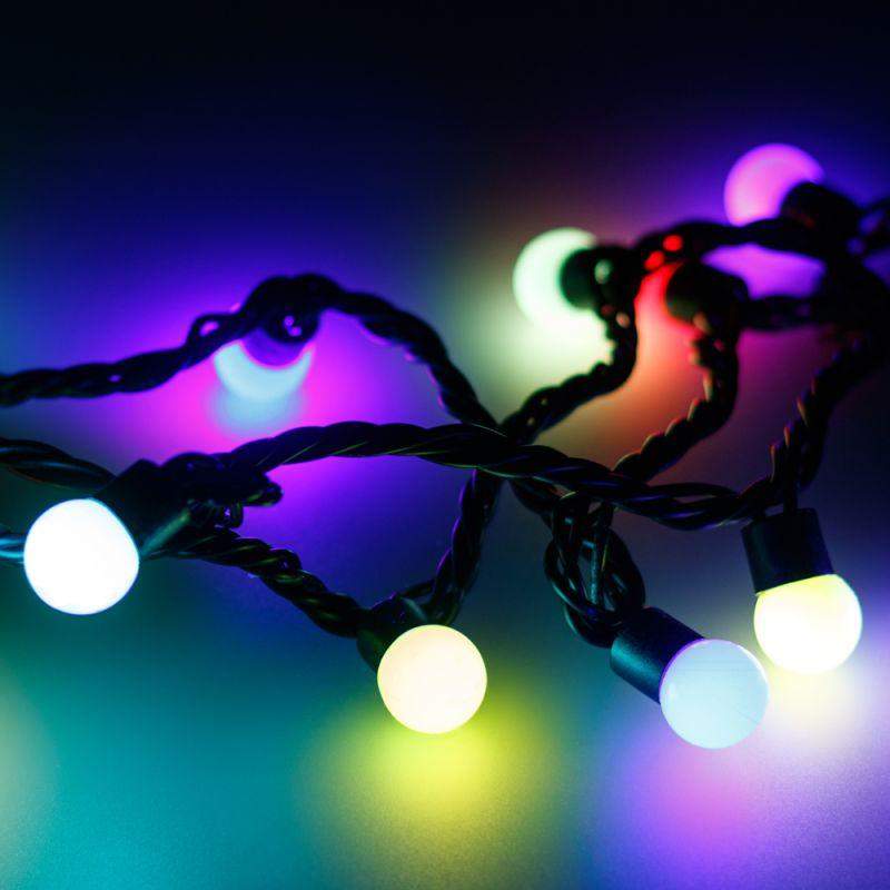 гирлянда светодиодная ard-ball-classic-d17.5-20000-black-200led rgb (230в 14вт) (ip65) ardecoled 025592 от BTSprom.by
