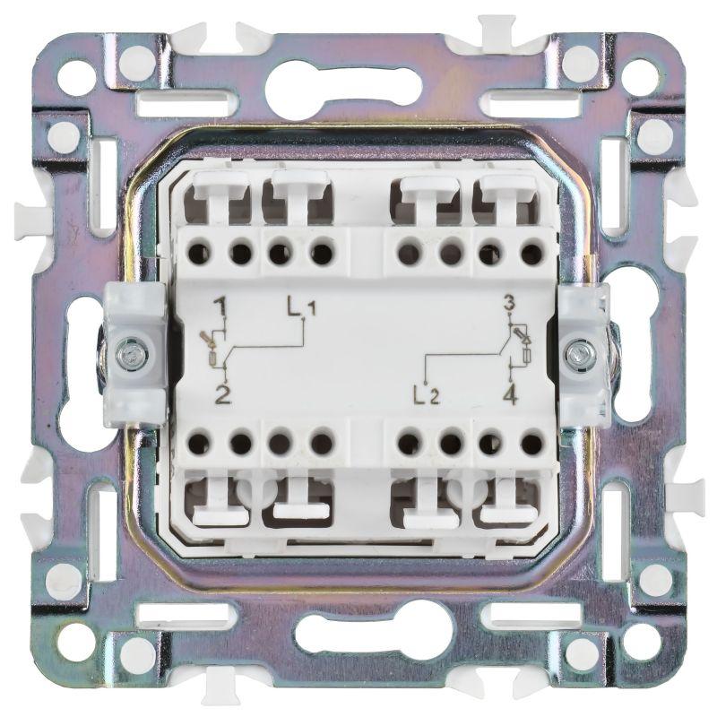  Выключатель 2-кл. SKANDY 10А SK-V16S для отелей с индикацией серебр. IEK SK-V20-2-10-K23 фото в каталоге от BTSprom.by